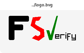 The FsVerify logo drawn with BVG